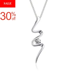 18K White Gold & Diamond Pendant