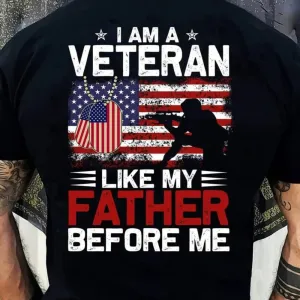 4FunGift® I Am A Veteran T-shirt