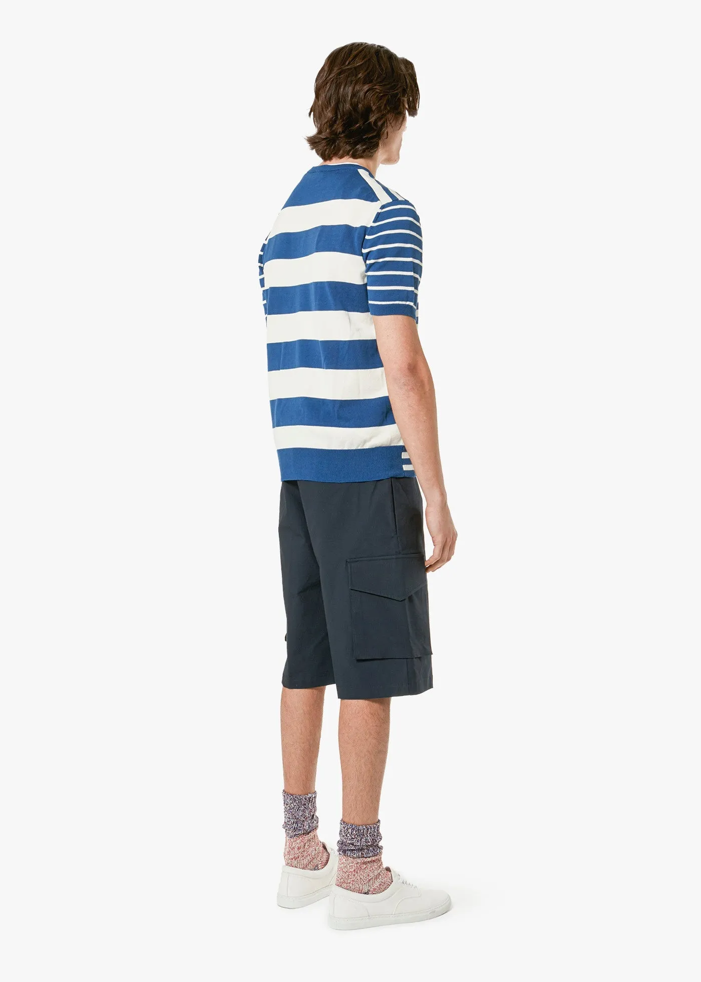 AALFEO STRIPED KNITTED T-SHIRT