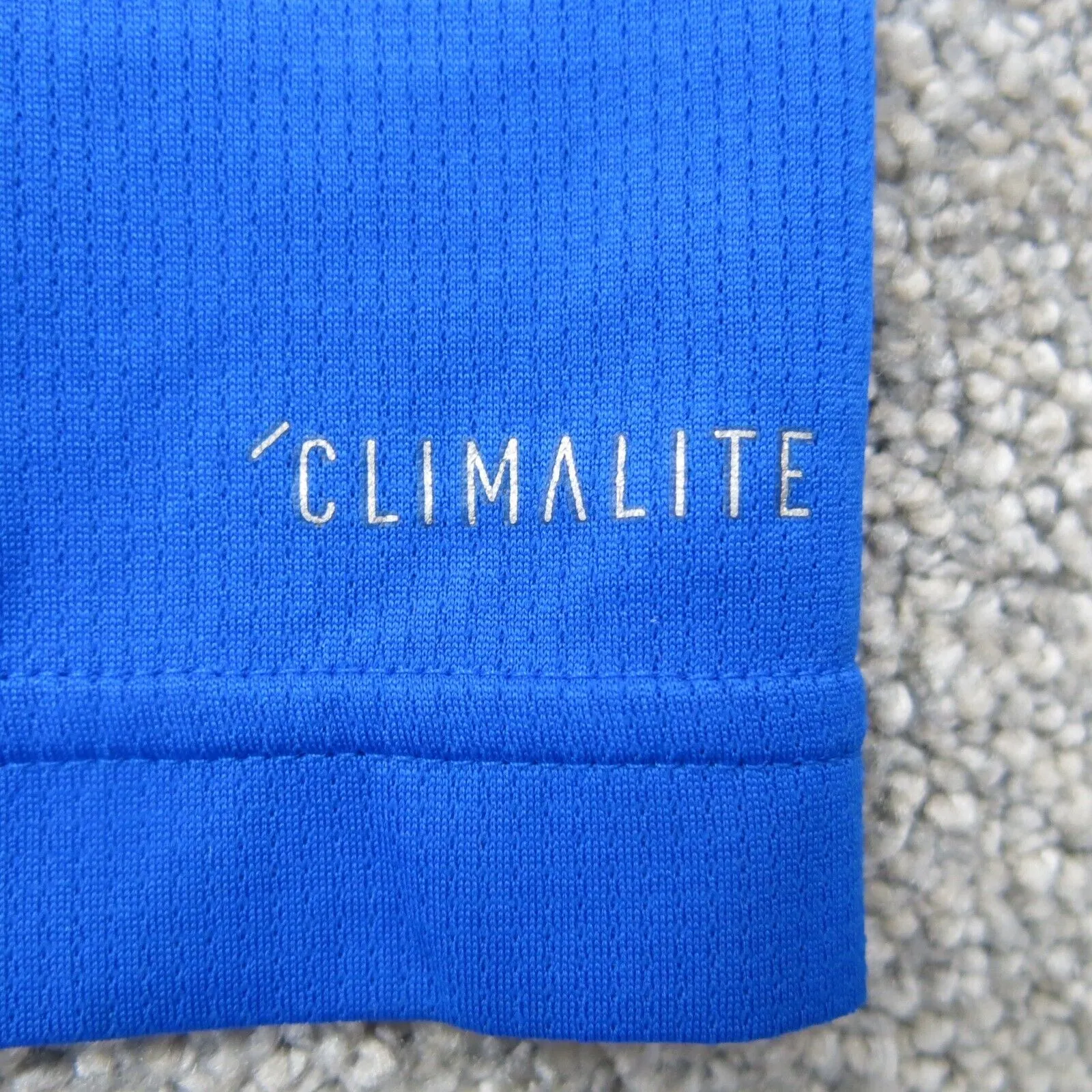 Adidas Climalite Mens Pullover T Shirt Long Sleeves Crew Neck Blue Size Medium