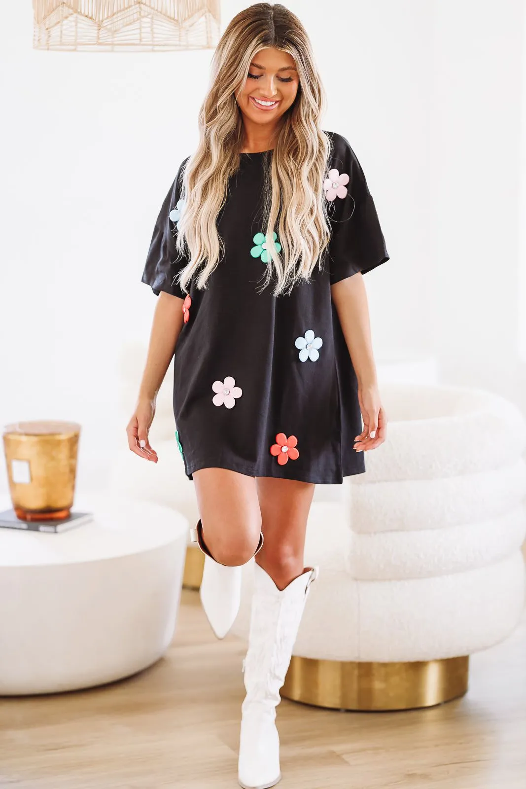 As If T Shirt  Dress - Black