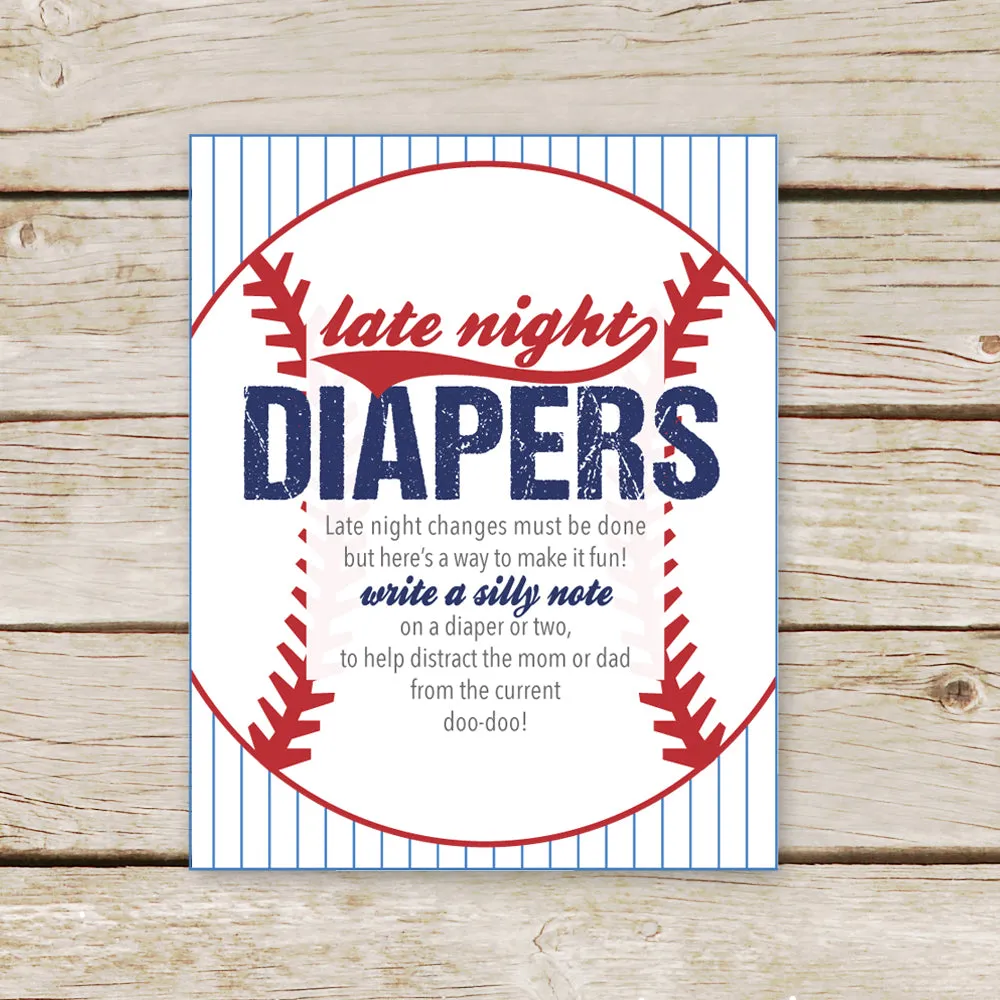 Baseball Late Night Diapers