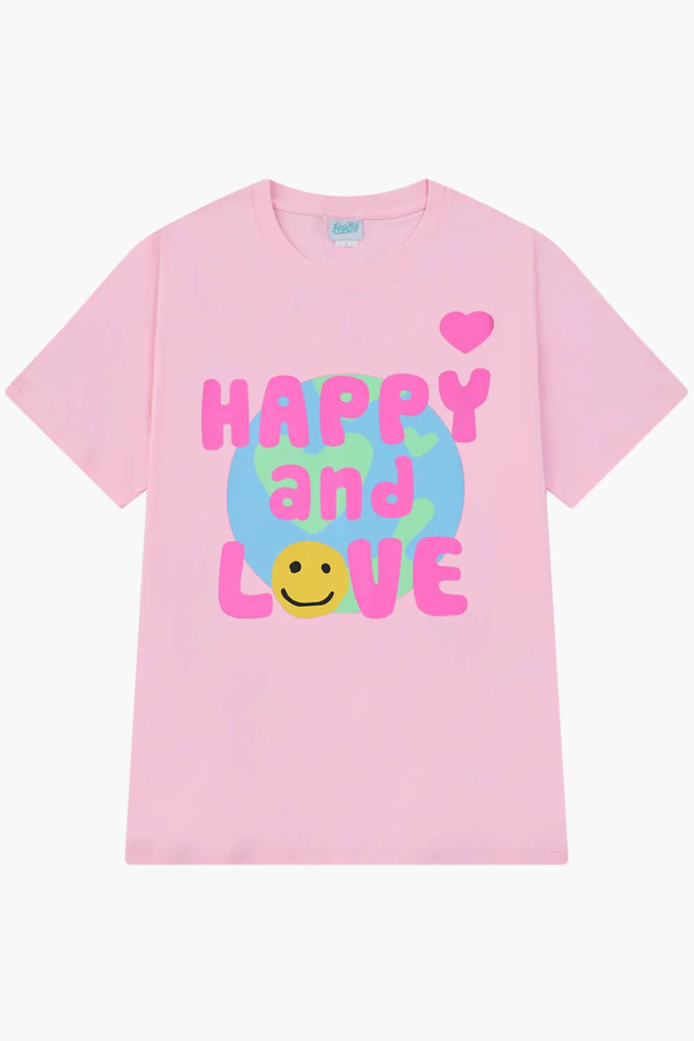 benpaolv Pink Y2K Kidcore Aesthetic T-Shirt Happy and Love