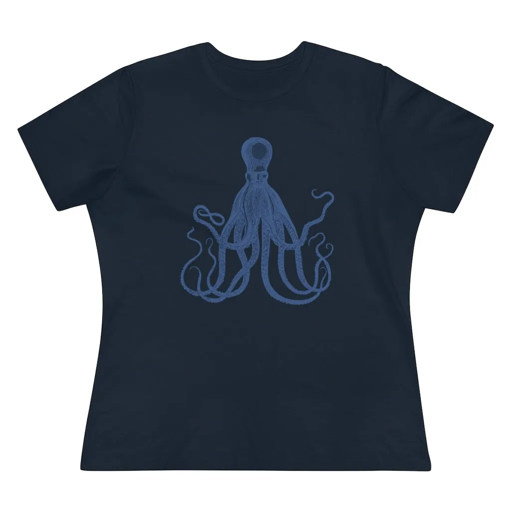 Blue Octopus, Women's Premium Tee