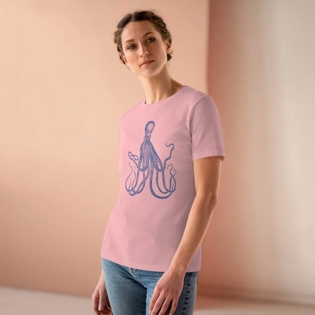 Blue Octopus, Women's Premium Tee