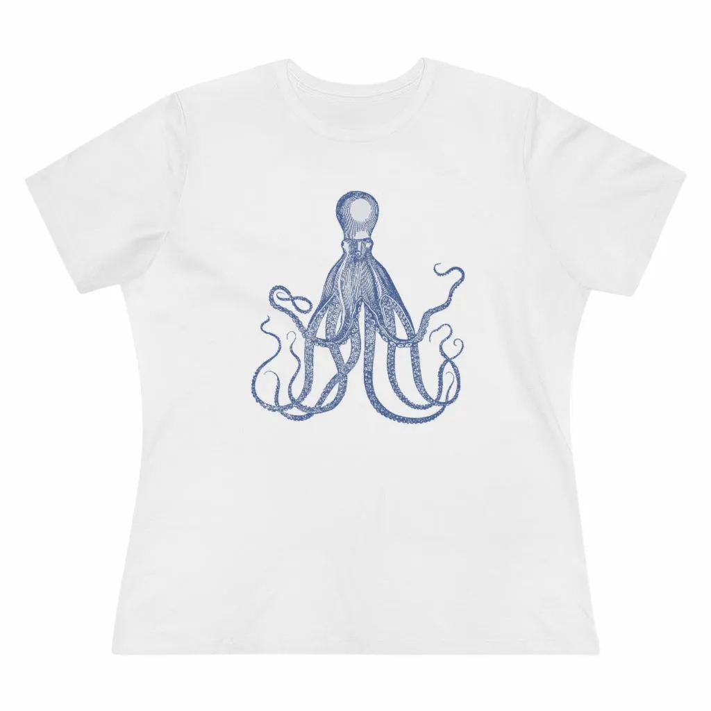 Blue Octopus, Women's Premium Tee