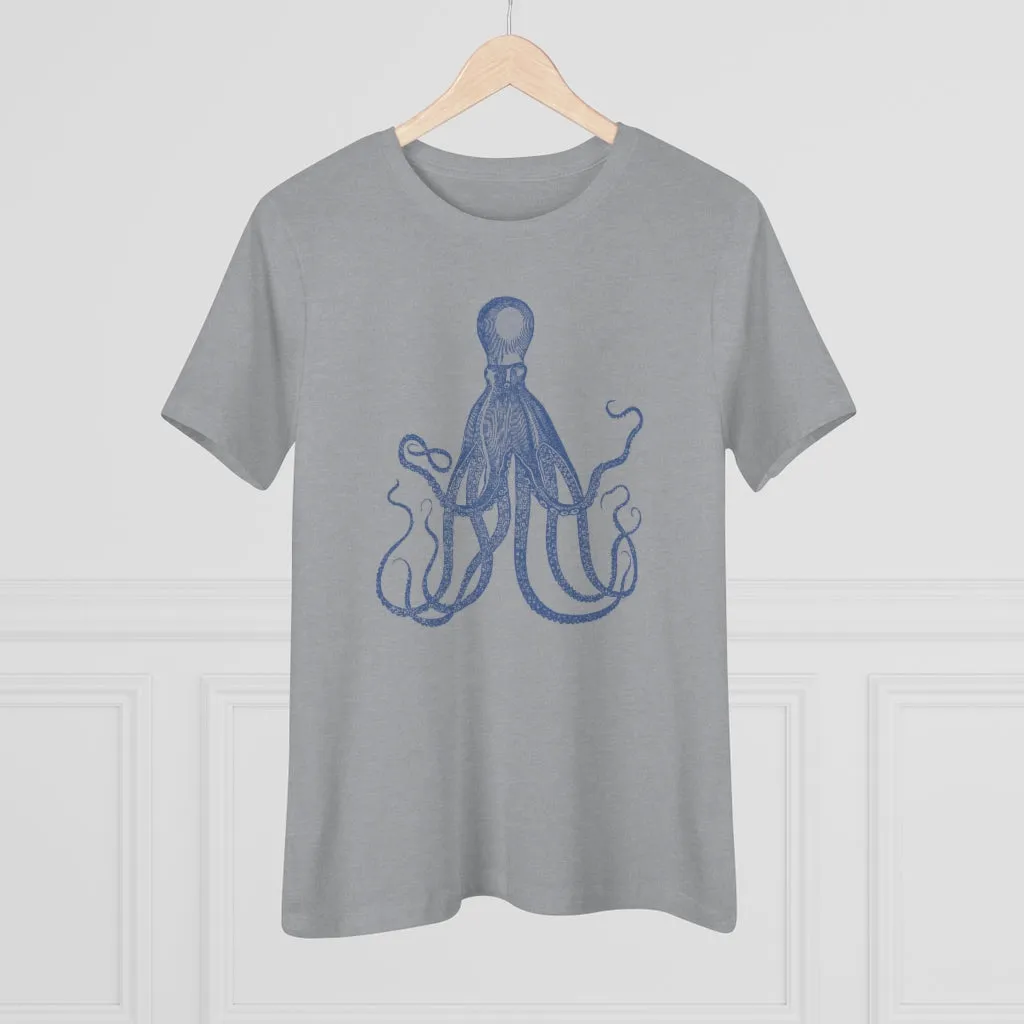 Blue Octopus, Women's Premium Tee