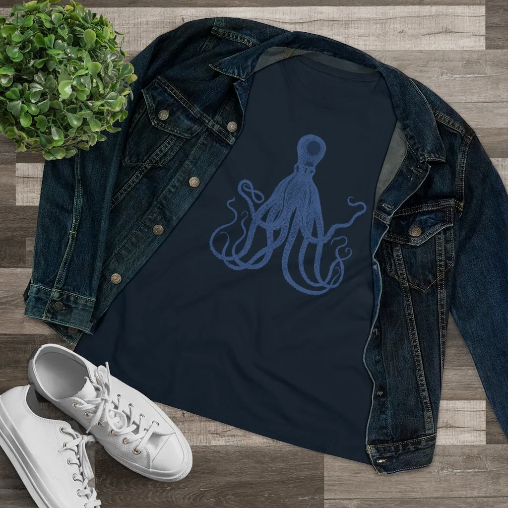 Blue Octopus, Women's Premium Tee