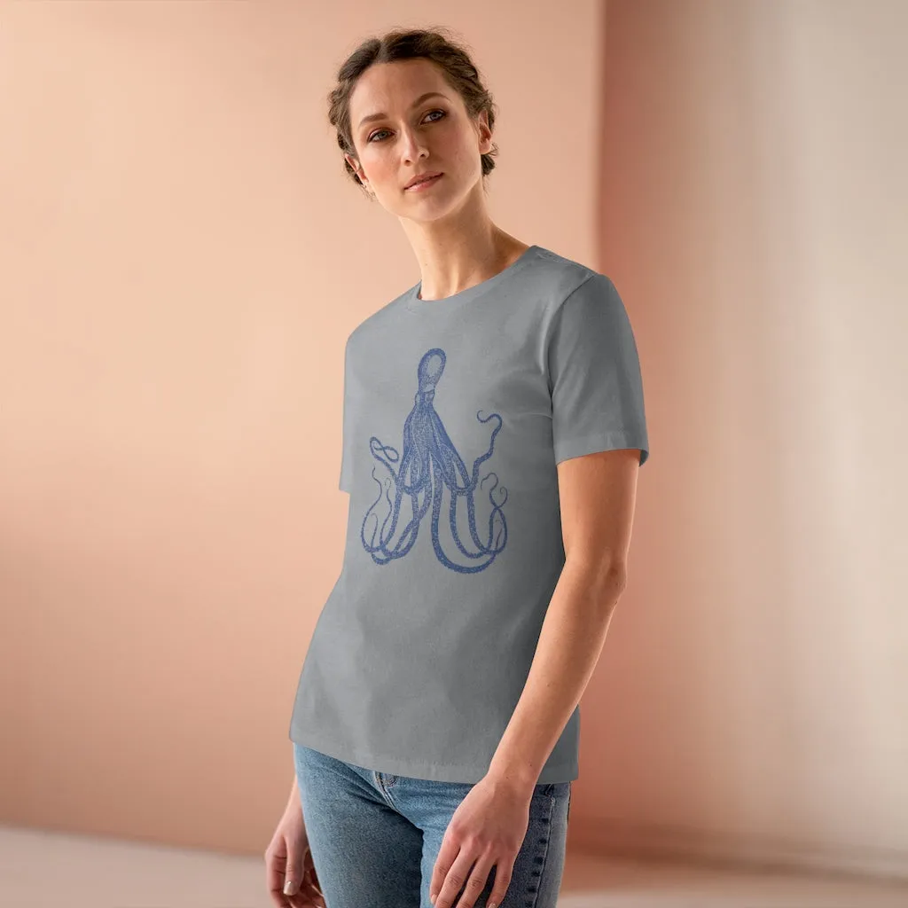 Blue Octopus, Women's Premium Tee