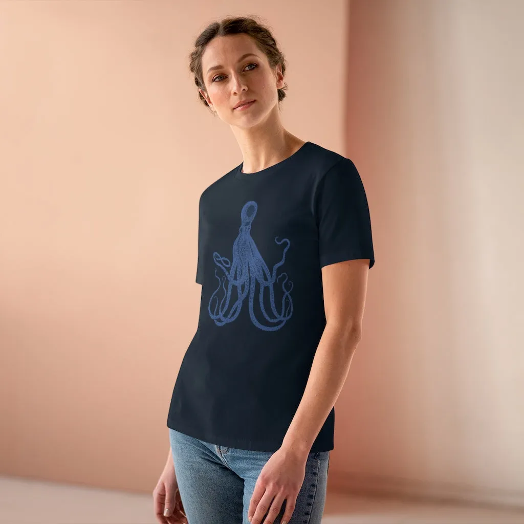 Blue Octopus, Women's Premium Tee