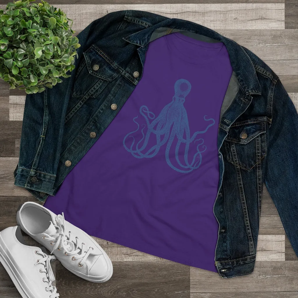 Blue Octopus, Women's Premium Tee