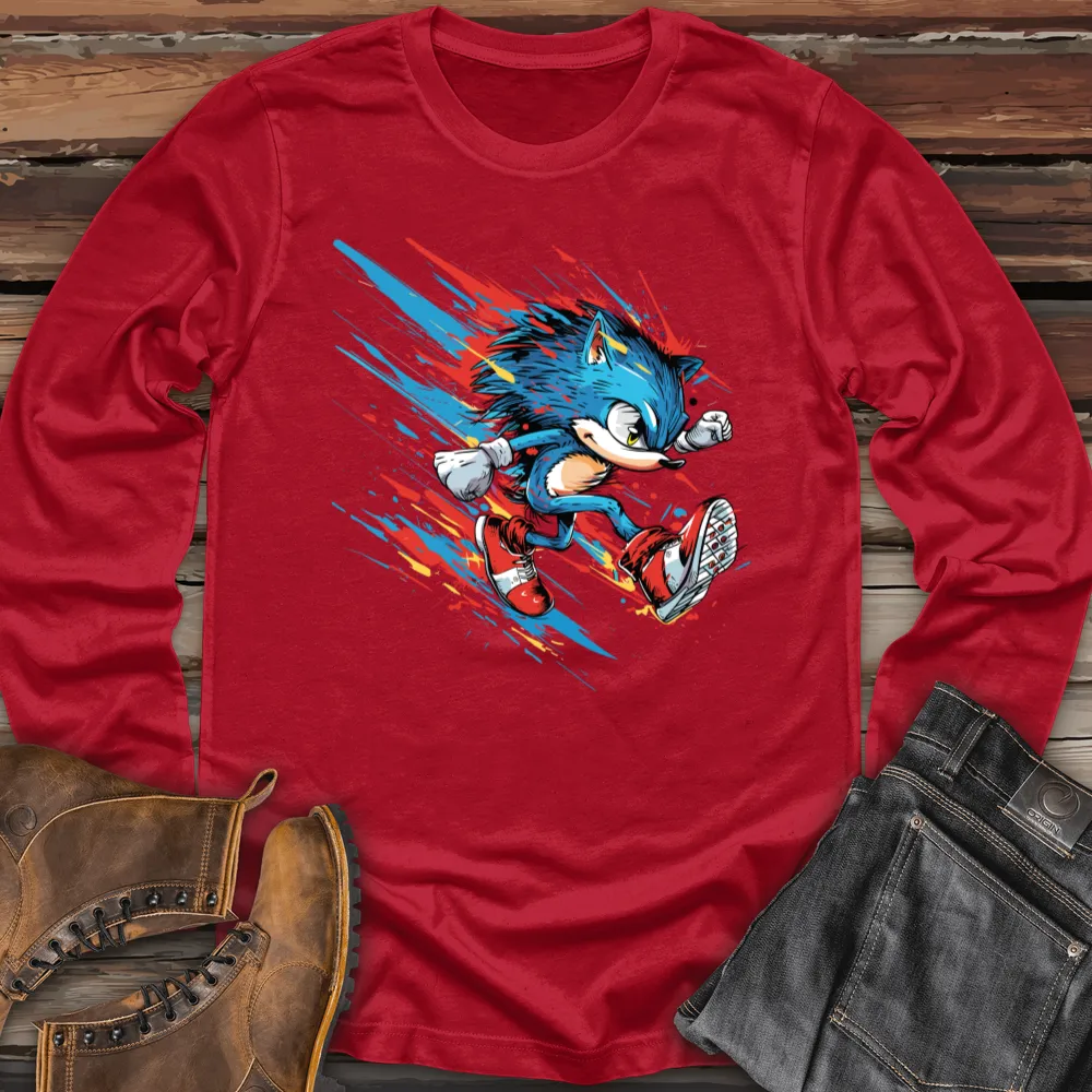 Blue Speedster Hedgehog Long Sleeve