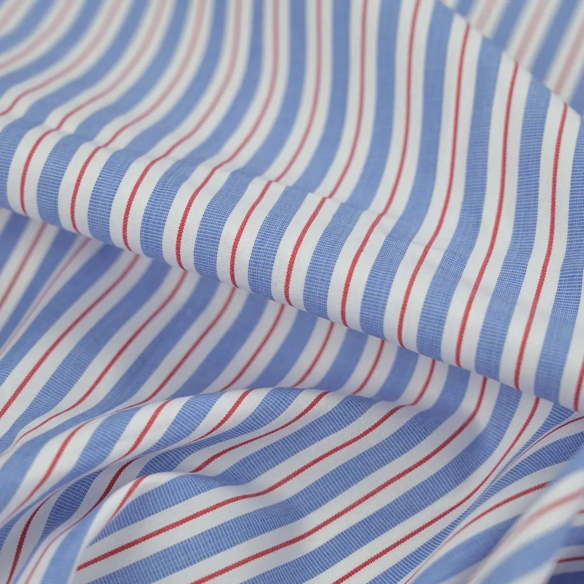 Blue Striped Poplin Fabric 97205