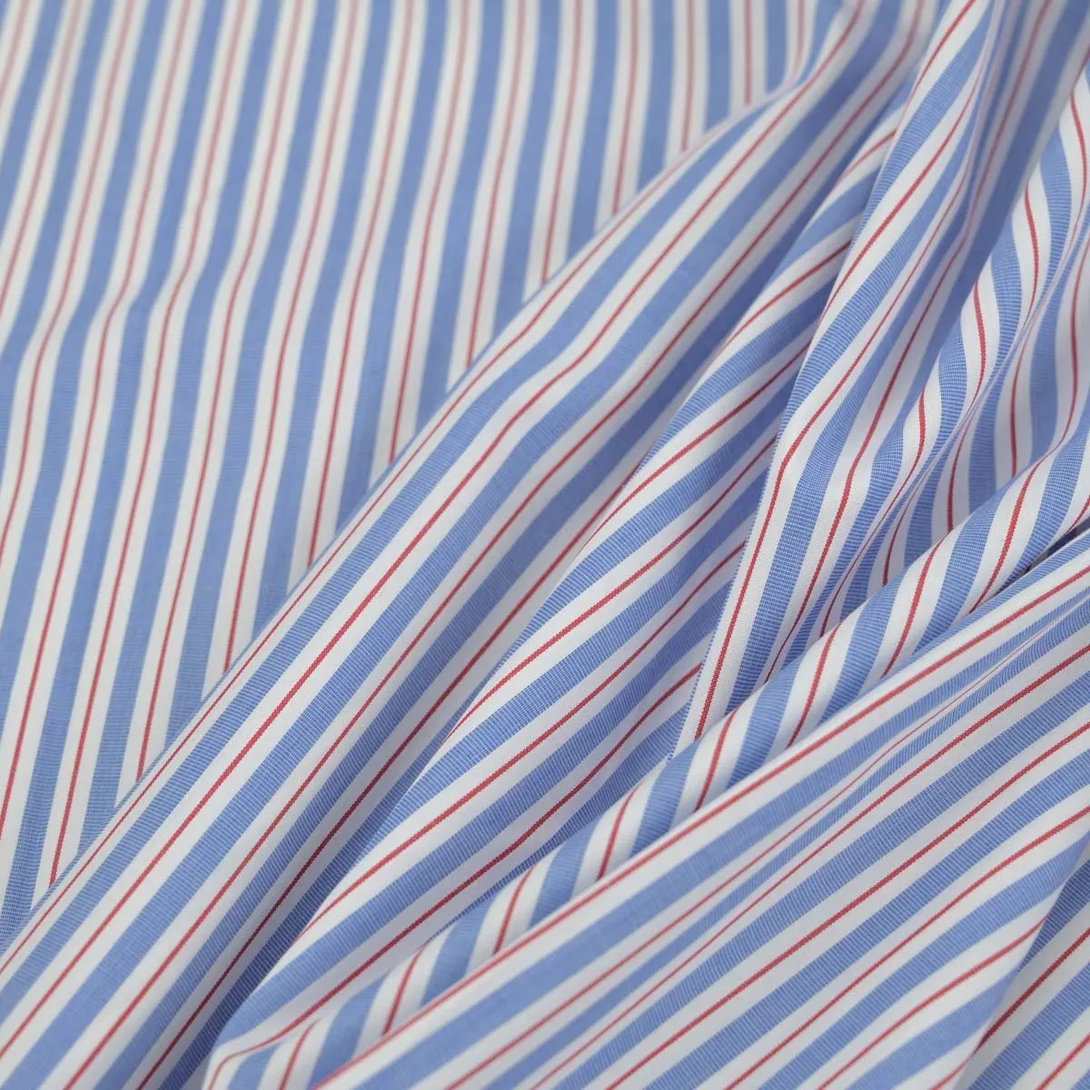 Blue Striped Poplin Fabric 97205