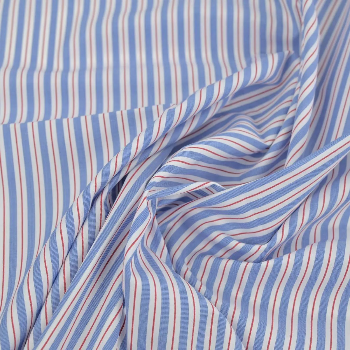 Blue Striped Poplin Fabric 97205