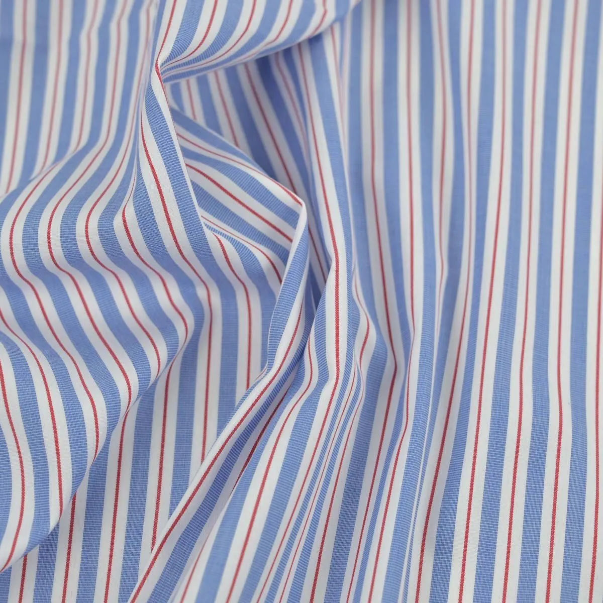 Blue Striped Poplin Fabric 97205