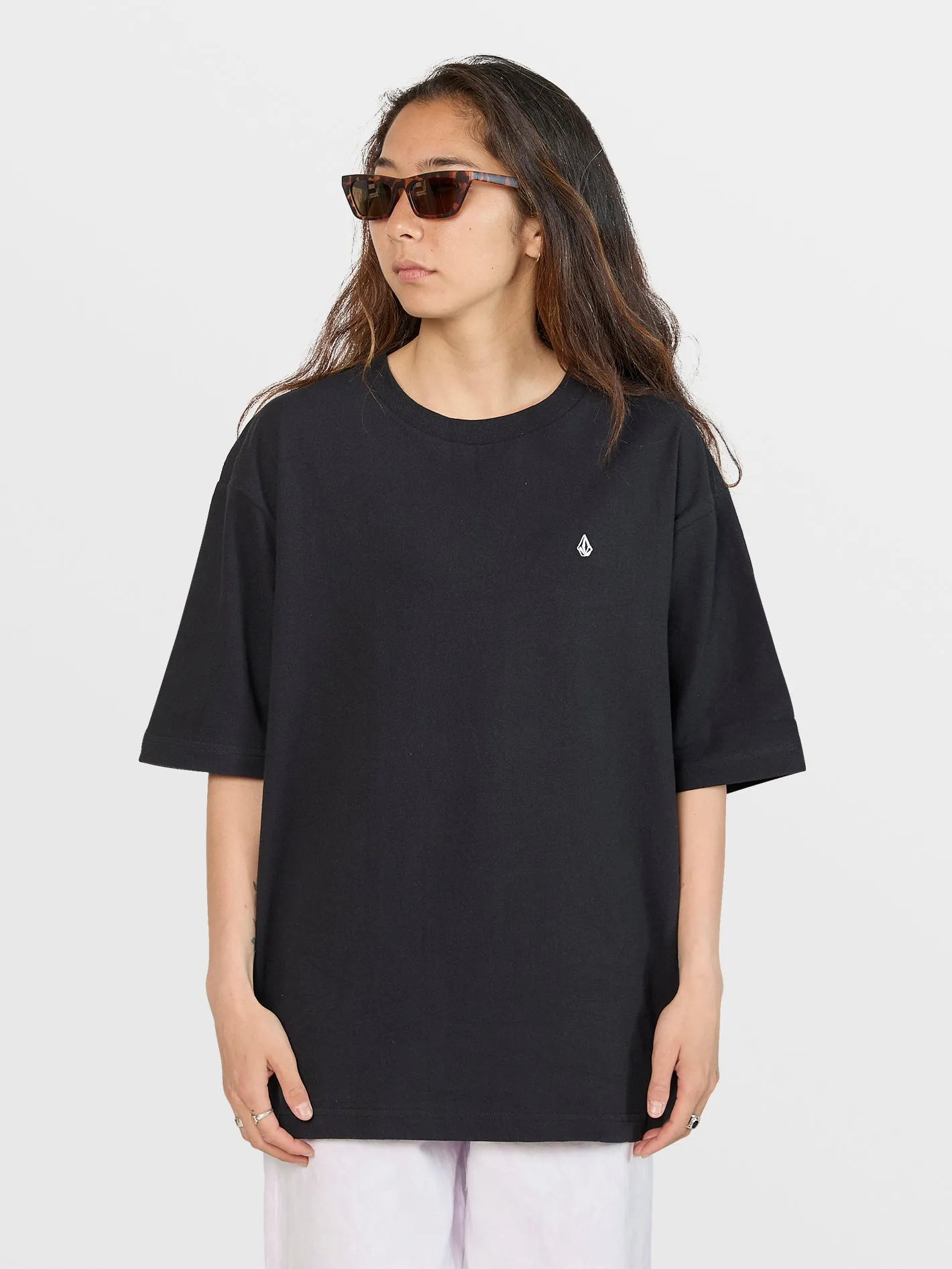 Boxy Blank Short Sleeve Tee - Black