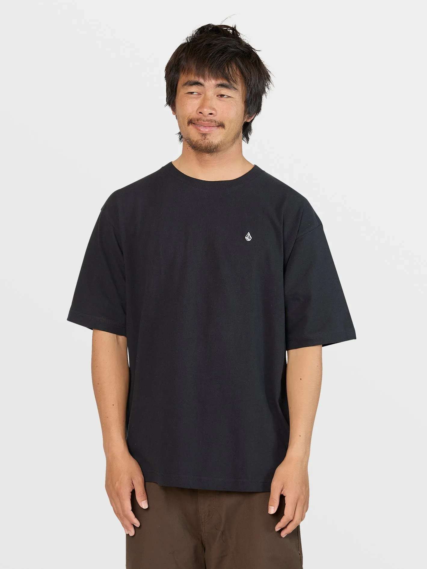 Boxy Blank Short Sleeve Tee - Black