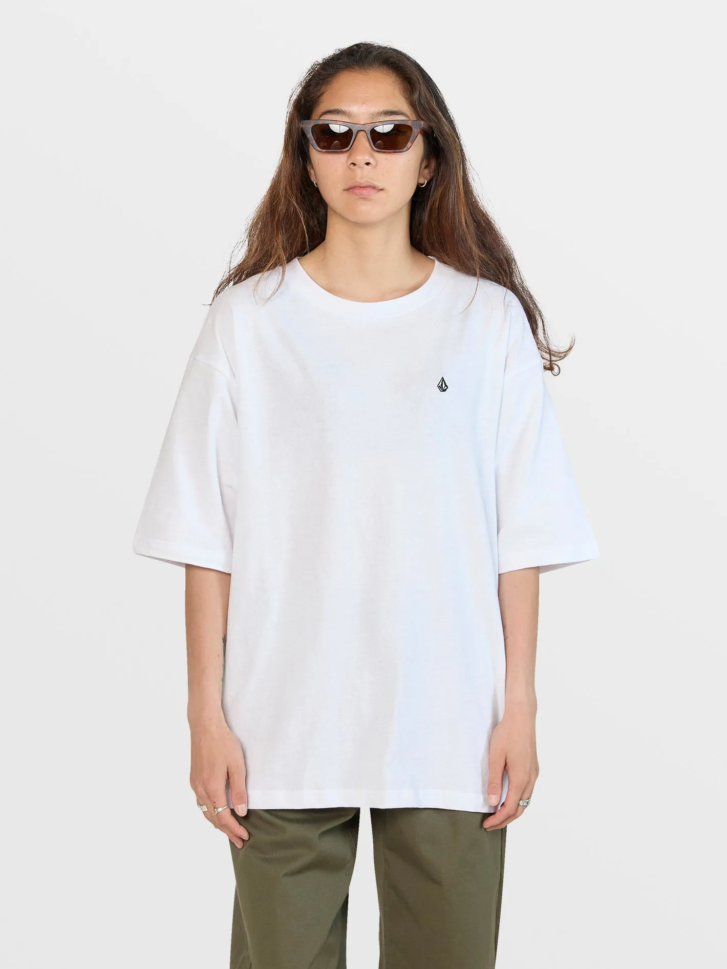 Boxy Blank Short Sleeve Tee - White