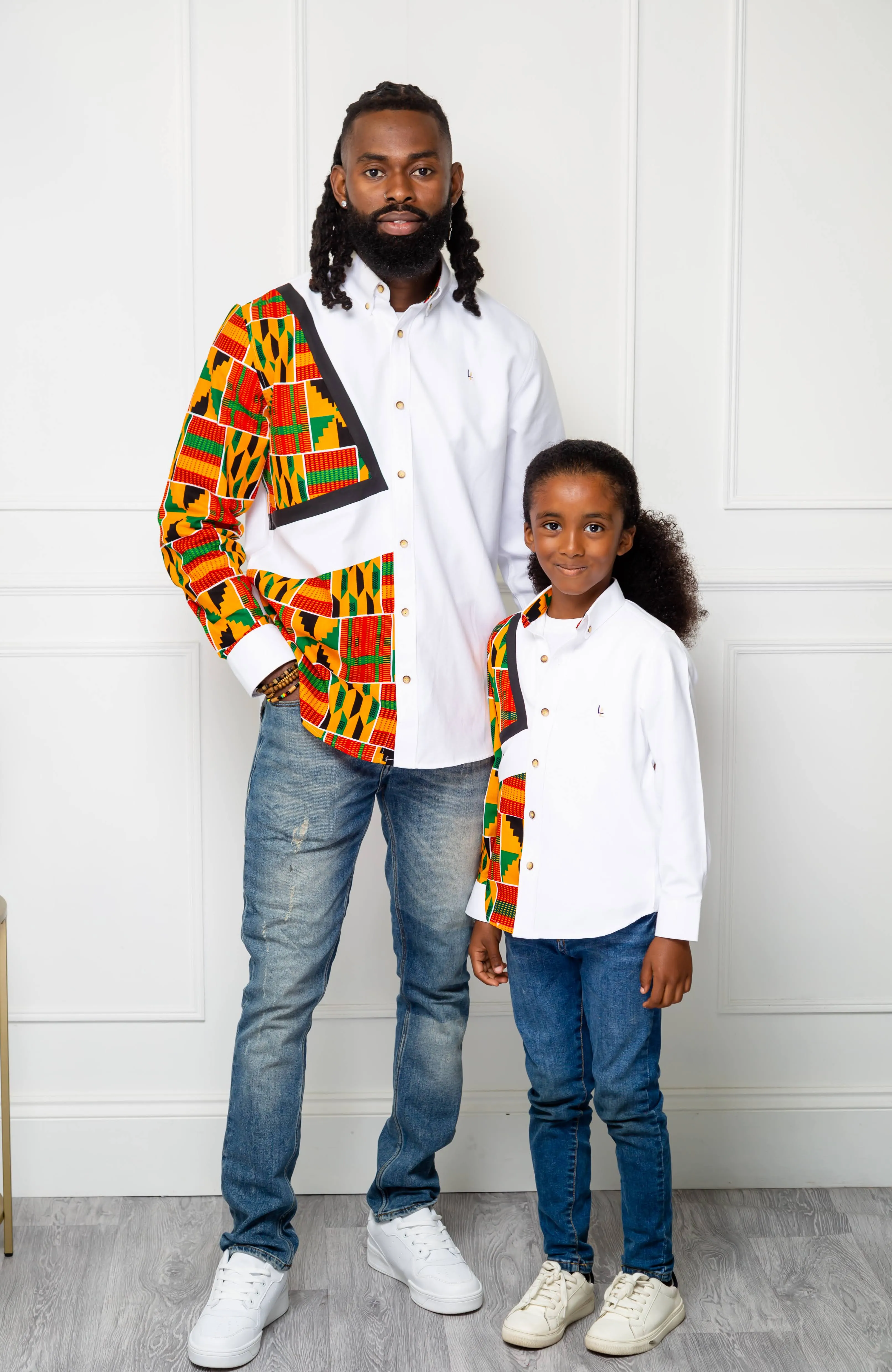 Boys Tailored-Fit African Print Shirt | Asymmetric Ankara Shirt for Boys - KENDRICK