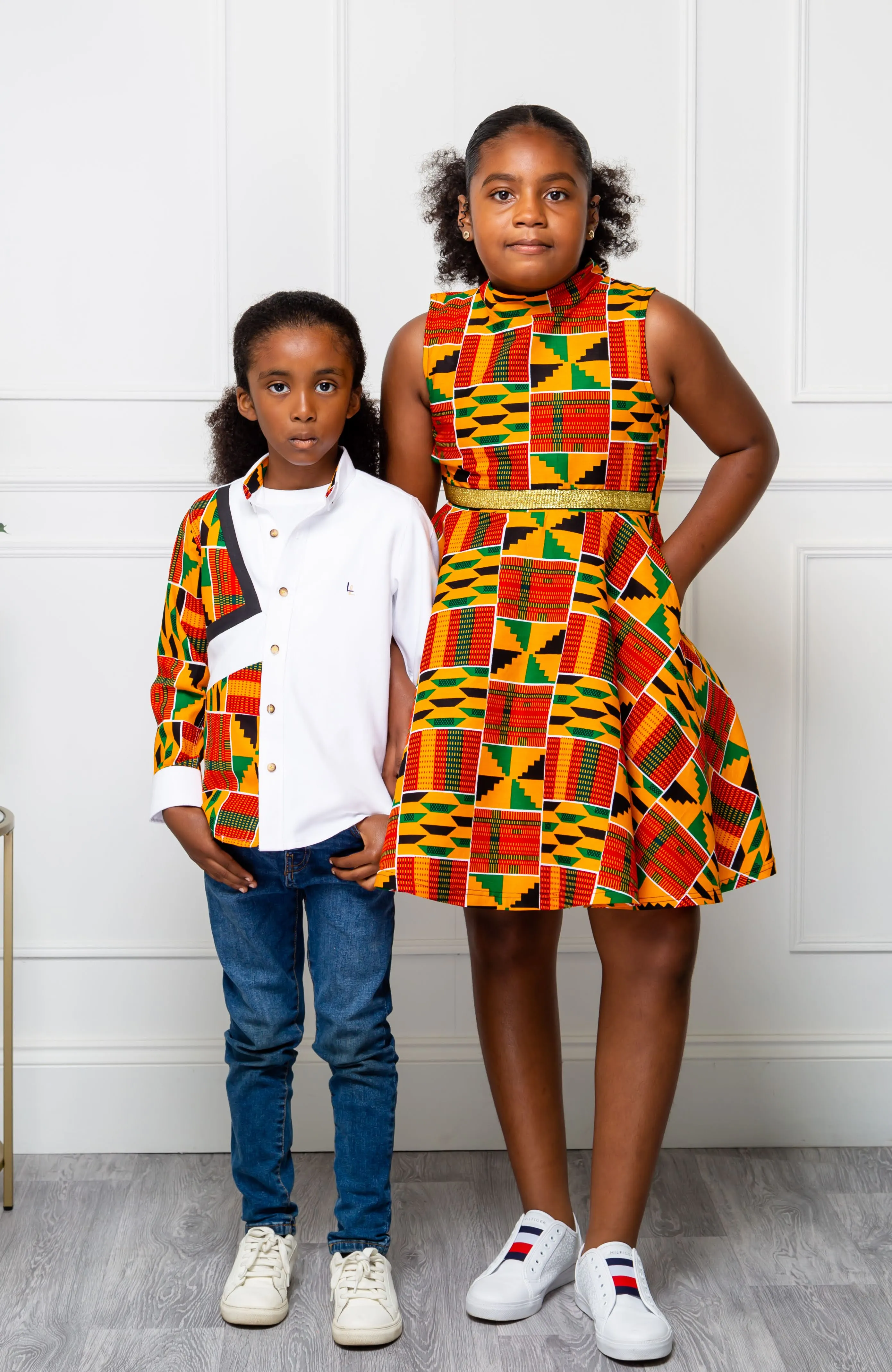 Boys Tailored-Fit African Print Shirt | Asymmetric Ankara Shirt for Boys - KENDRICK