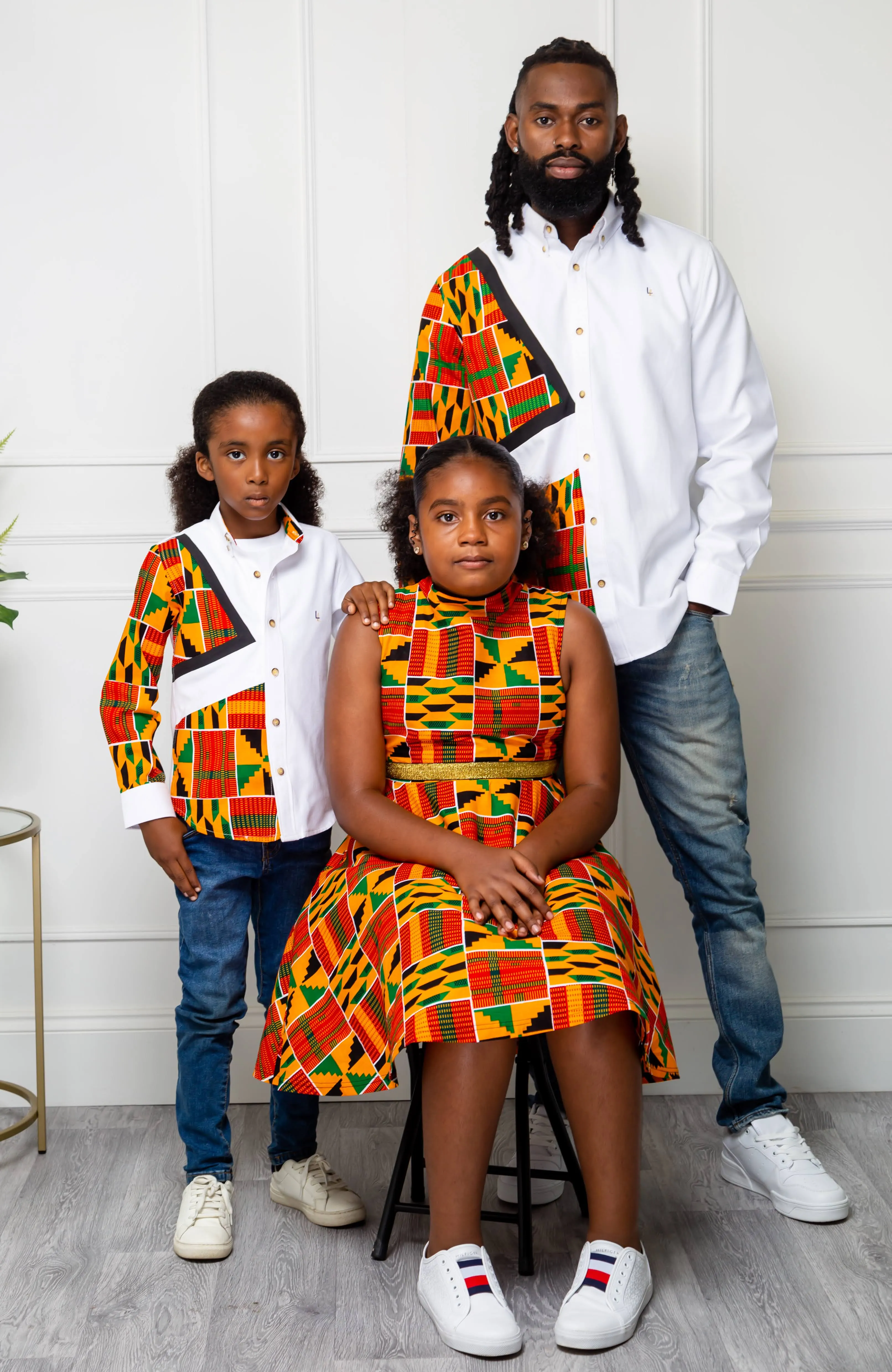 Boys Tailored-Fit African Print Shirt | Asymmetric Ankara Shirt for Boys - KENDRICK