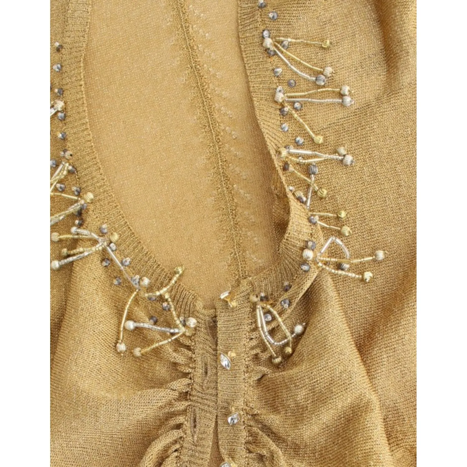 Cavalli Embellished Gold Shimmer Shrug