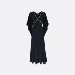 CRYSTALS V NECK DRESS