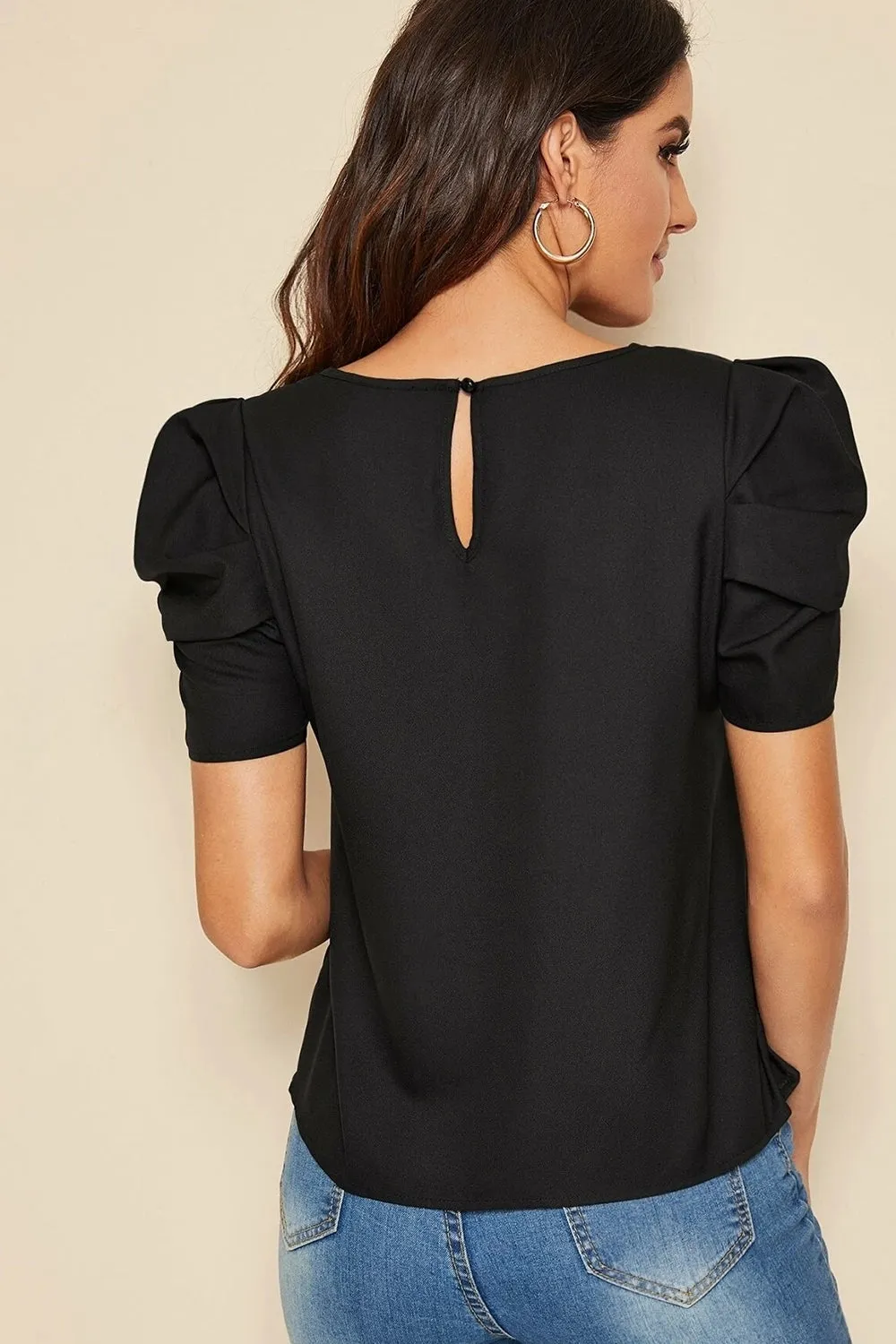 Darted V Neck Top