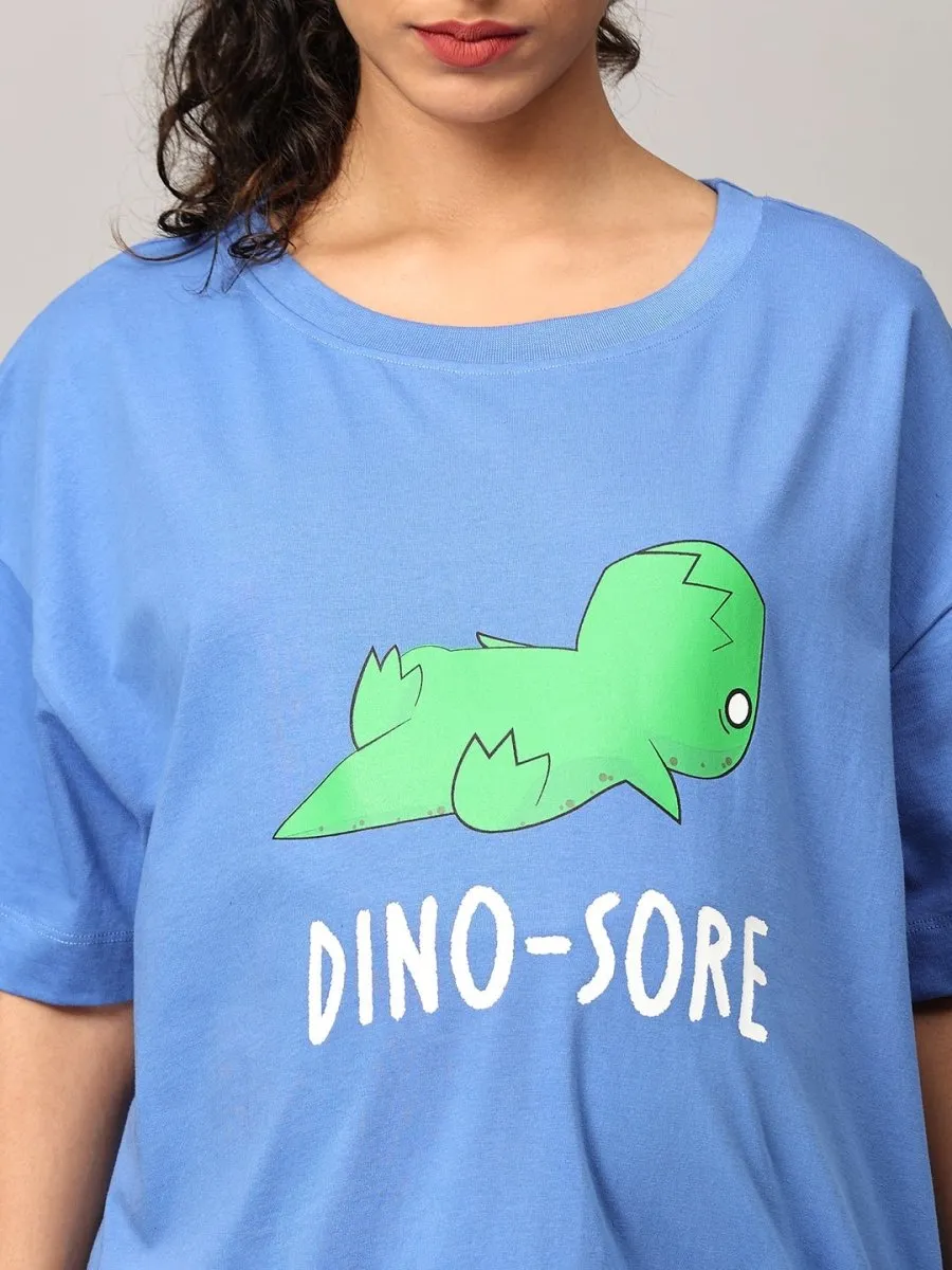 Dino Sore Oversized Mumma T shirt