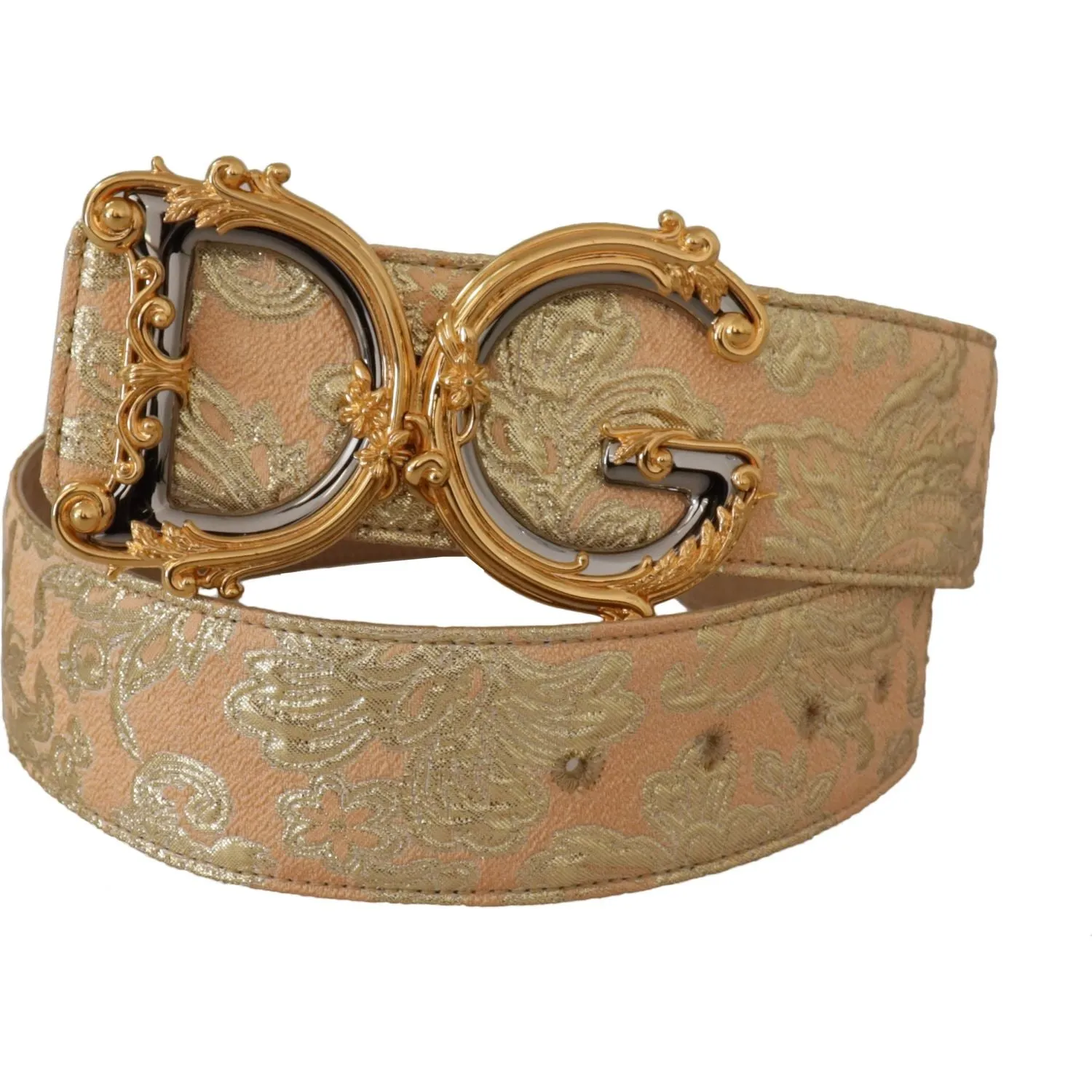 Dolce & Gabbana Elegant Leather Belt with Logo Buckle