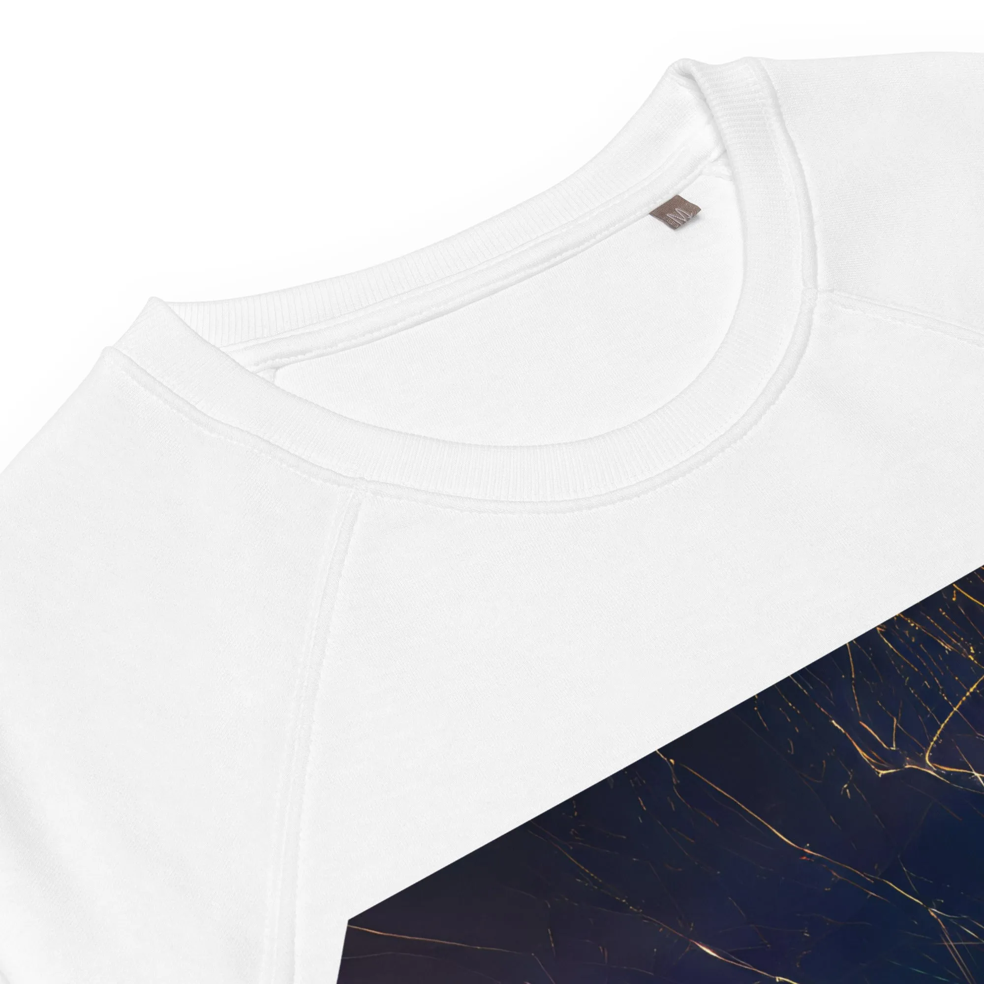 Eco-Chic Unisex Raglan Sweatshirt with Abstract Design - Shop Now!