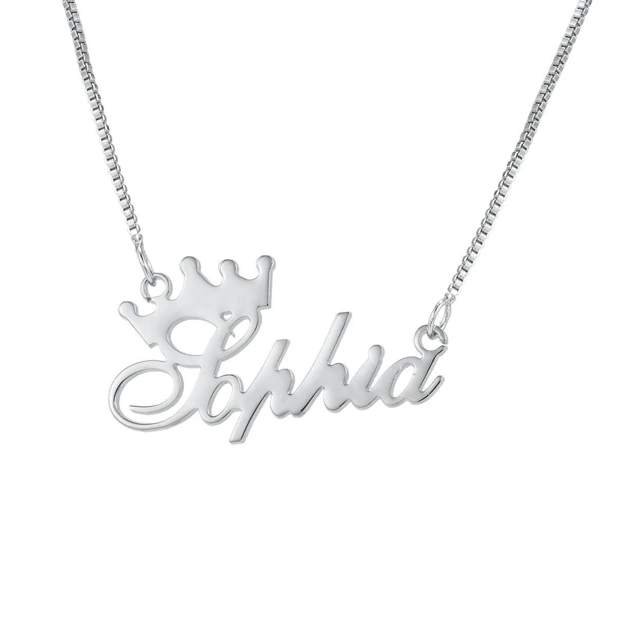 Exquisite Crown Custom Name Necklace