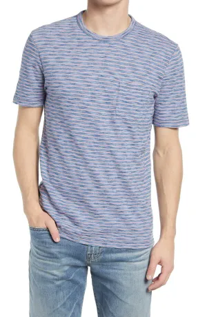 Faherty | Short Sleeve Indigo Pocket Tee