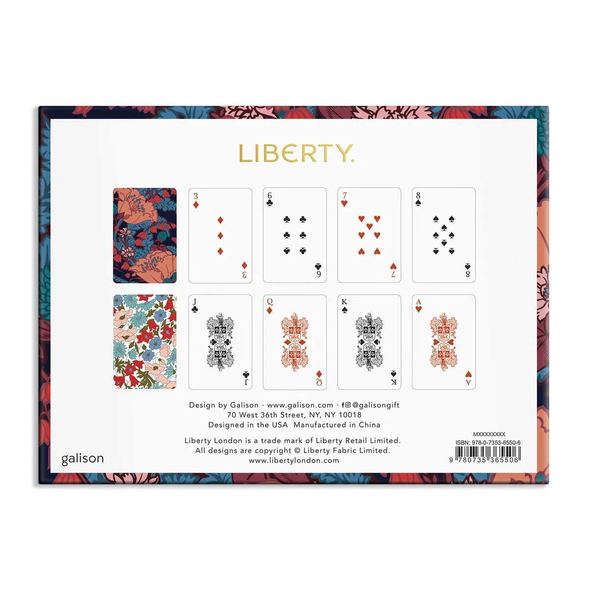 Galison Liberty Floral Playing Card Set