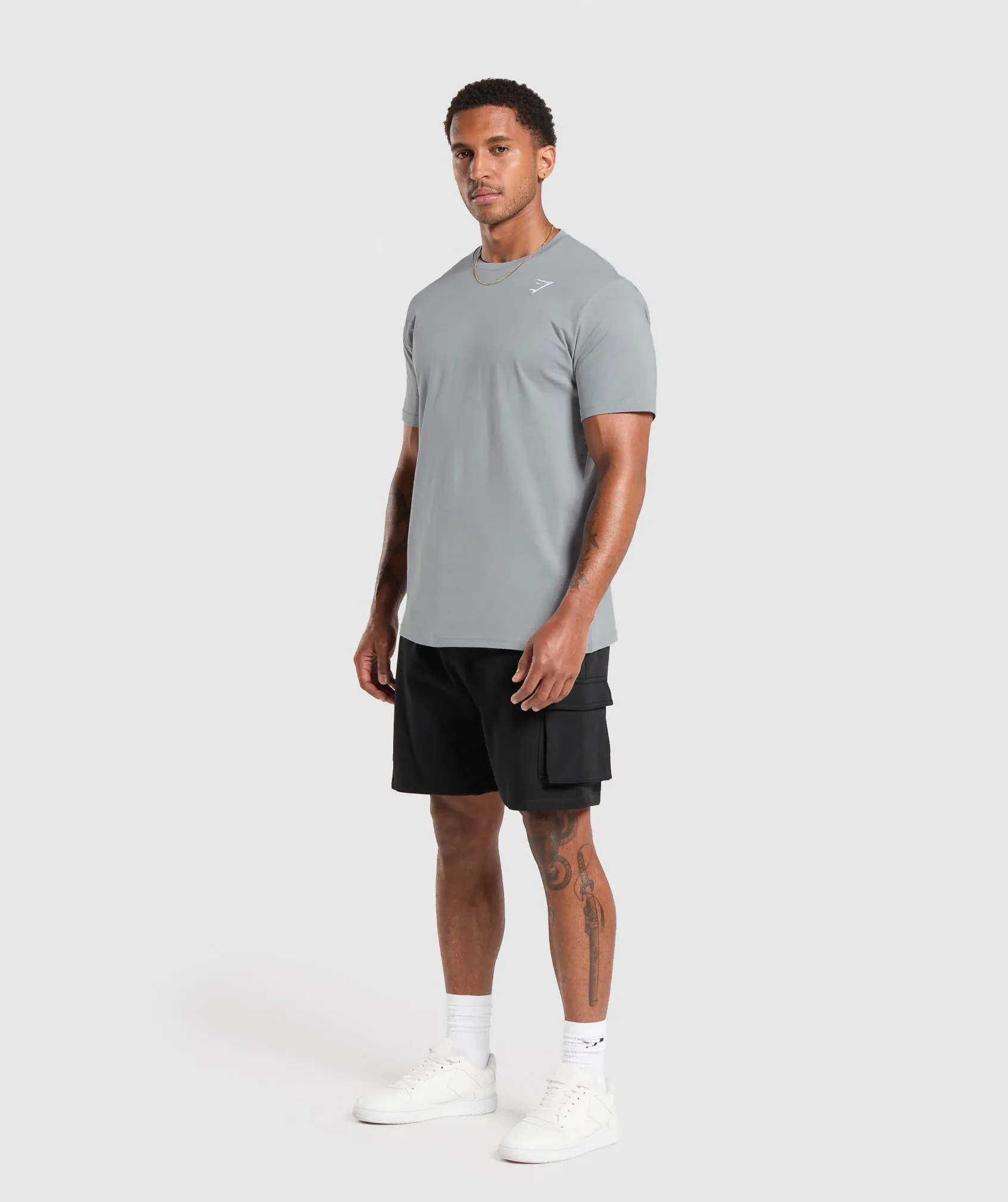 Gymshark Crest T-Shirt - Denim Grey