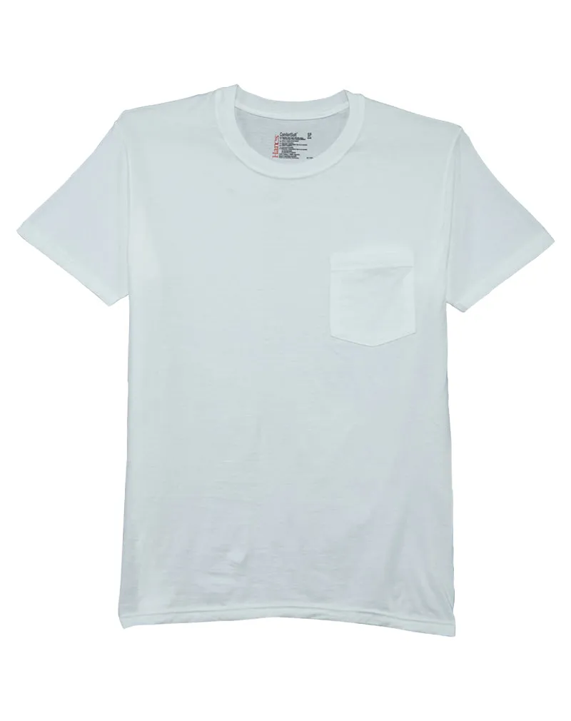 Hanes 2 Crew Neck No Pocket T-Shirts Mens Style 9Hpl