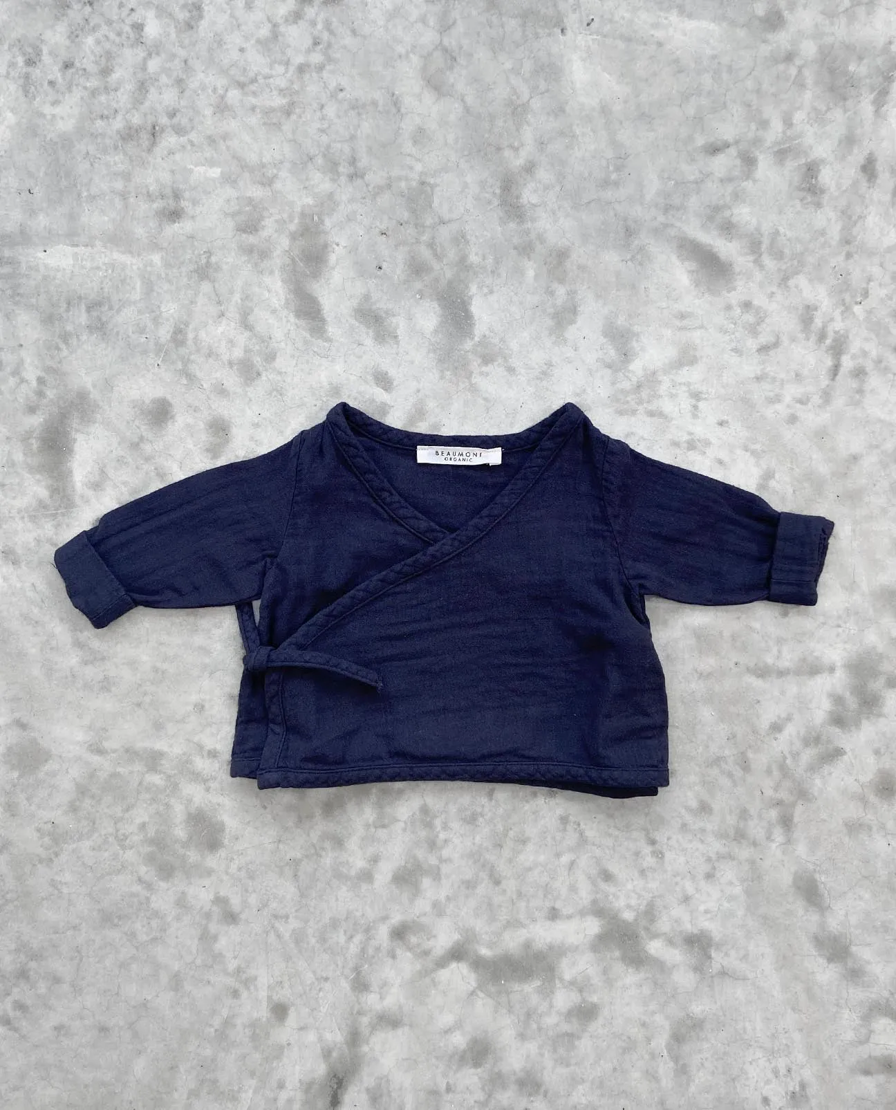 Jael Organic Cotton Baby Top In Navy