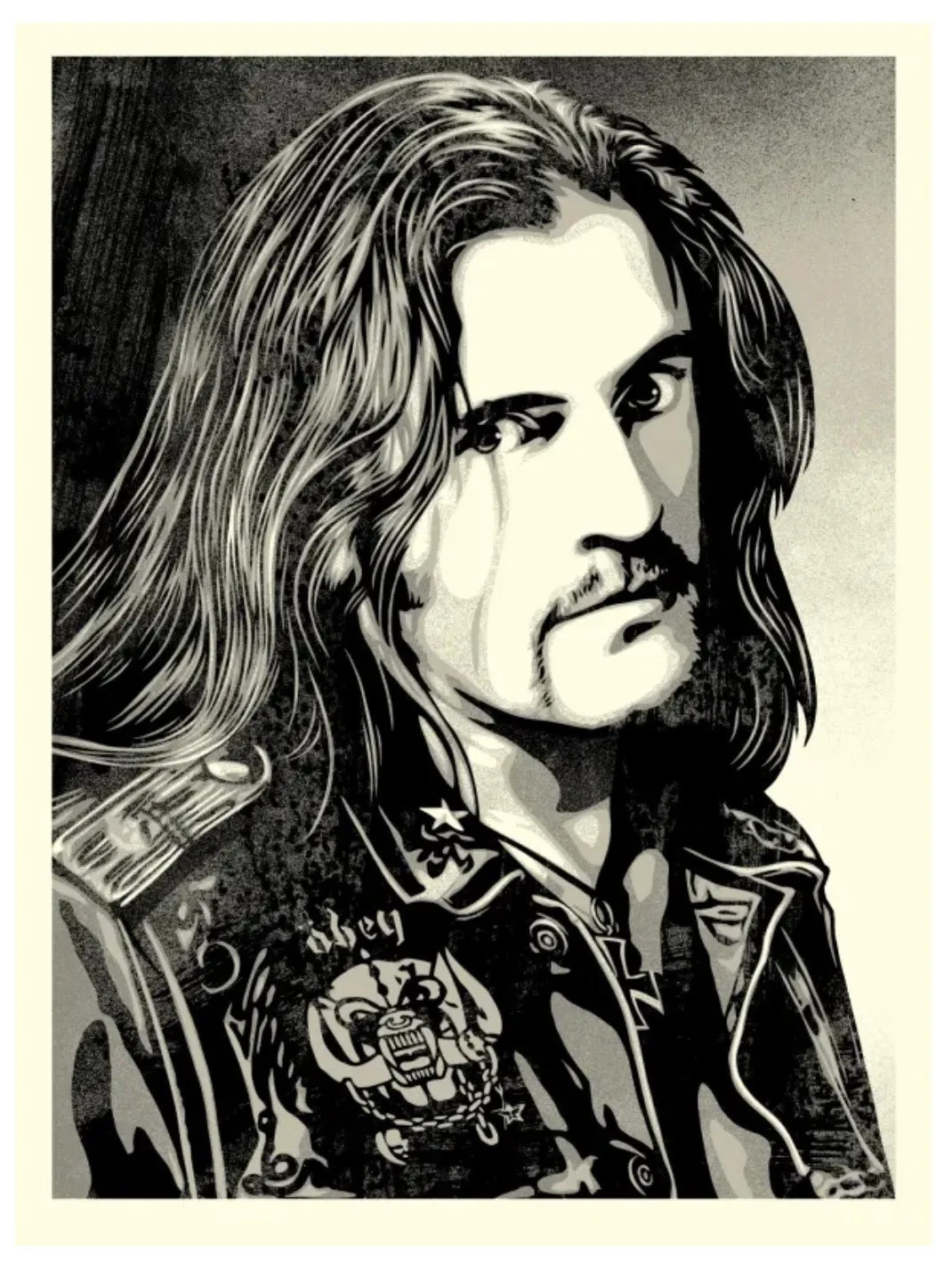 Lemmy Damaged Case Silkscreen Print by Shepard Fairey- OBEY