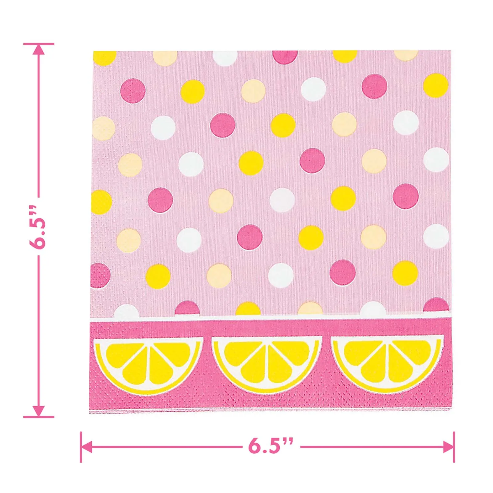 Lemon Party Supplies - Lemon Shaped Pink Lemonade Paper Dessert Plates and Luncheon Napkins (Serves 16)