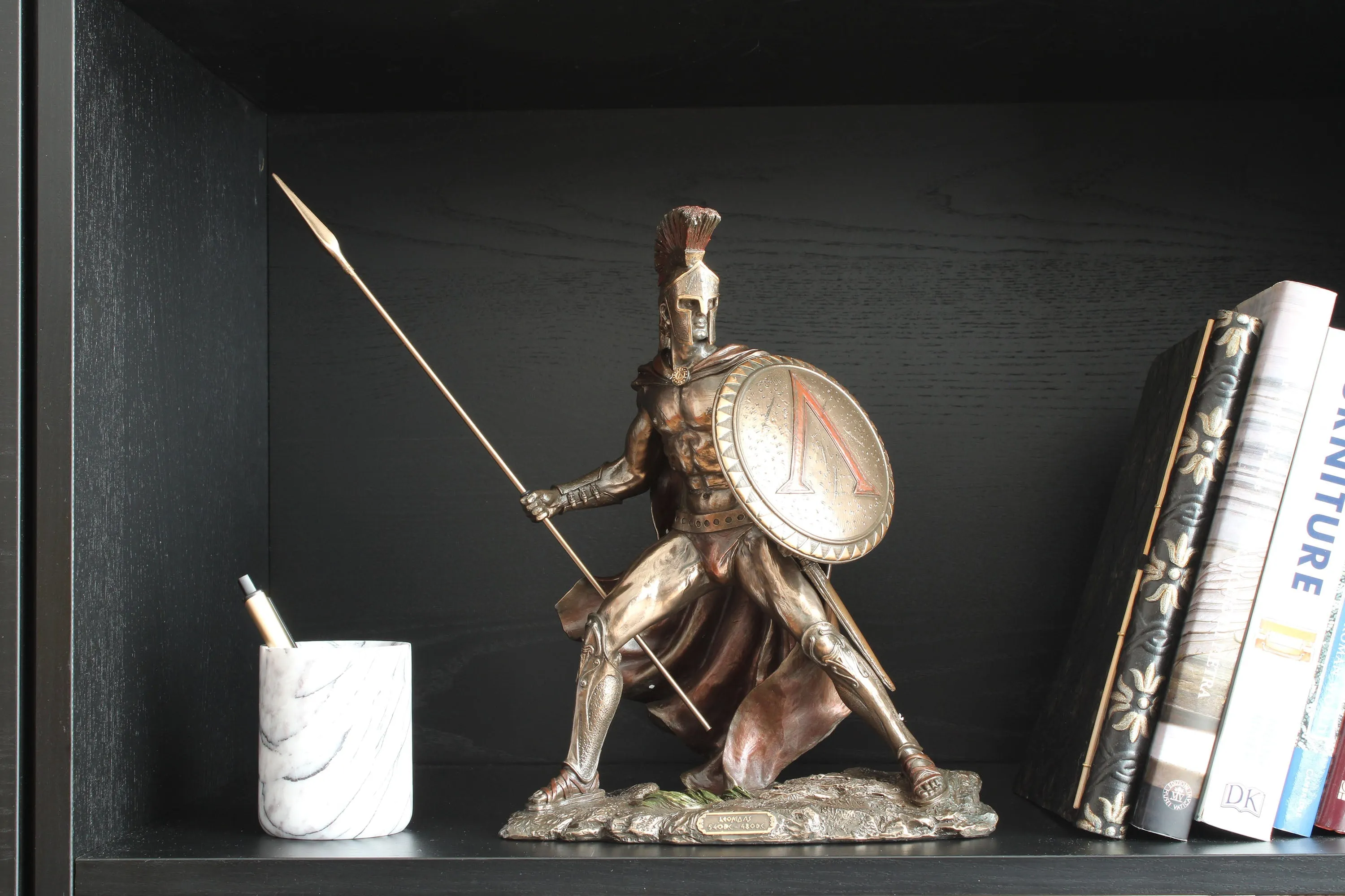 Leonidas Greek Warrior Statue (Cold Cast Bronze Sculpture)