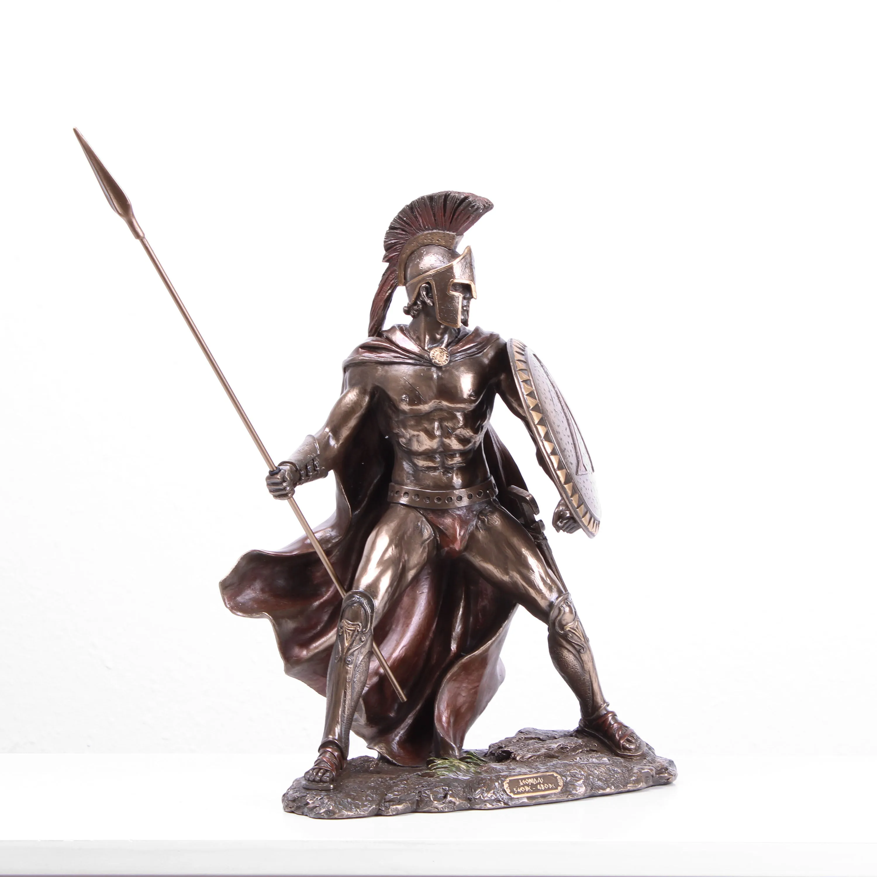 Leonidas Greek Warrior Statue (Cold Cast Bronze Sculpture)