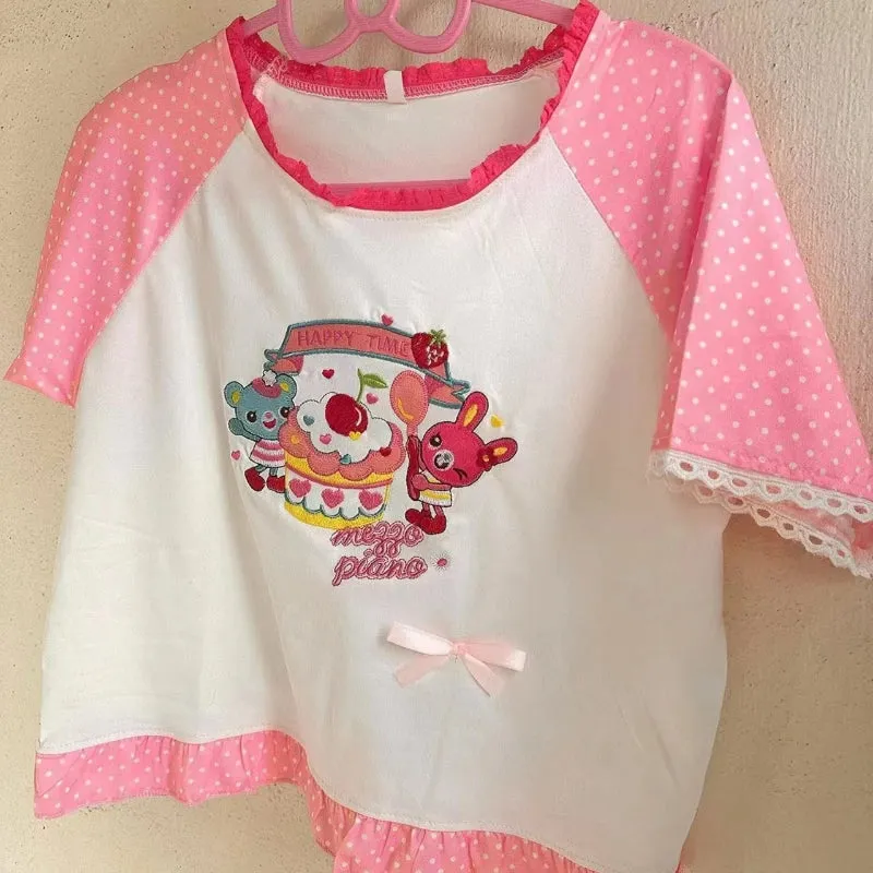 Little Kawaii Friends Crop Top