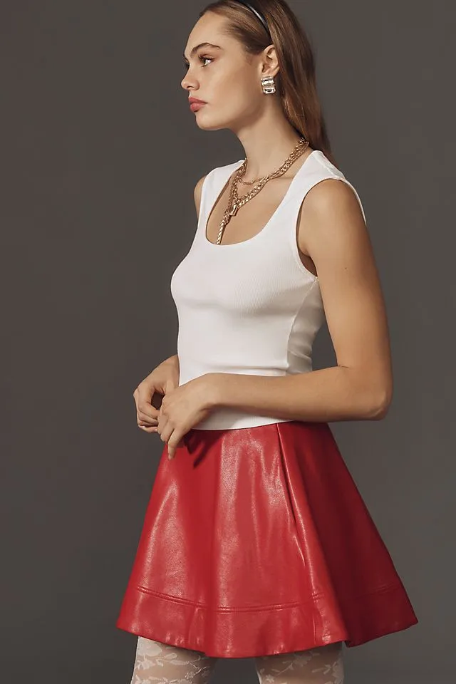 Maeve Square Neck Tank White