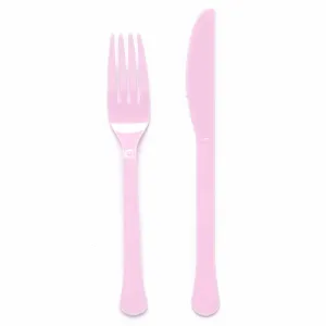 Marshmallow Pastel Pink Party Cutlery (Pack of 24)