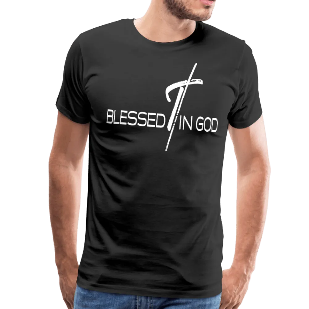 Men's T-Shirt, Blessed In God Short Sleeve Graphic Tee