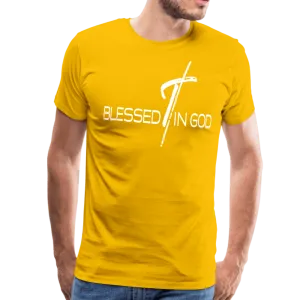 Men's T-Shirt, Blessed In God Short Sleeve Graphic Tee