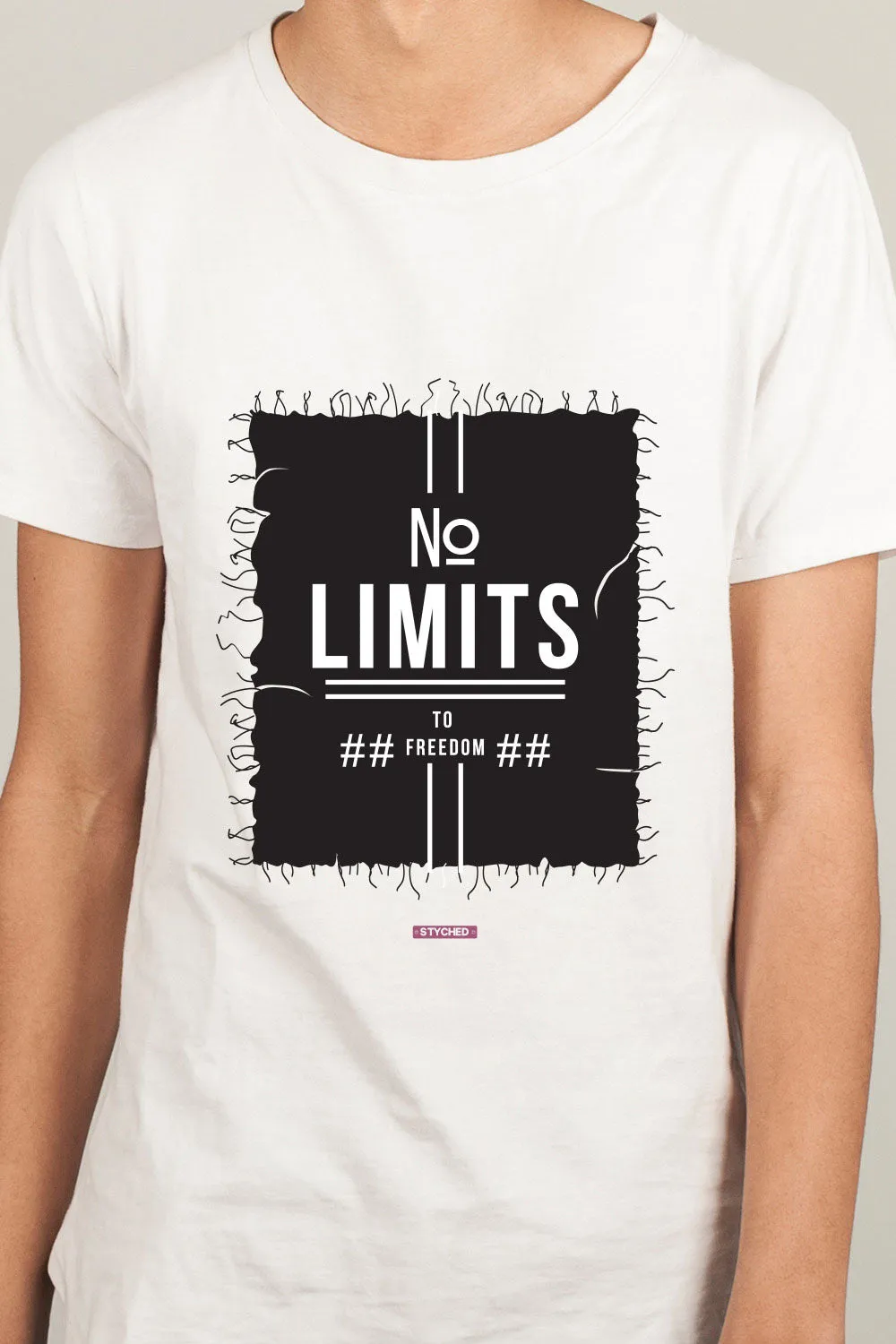 No Limits - Graphic T-Shirt White Color