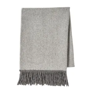 Nomade Grey Baby Alpaca Throw by Alexandre Turpault