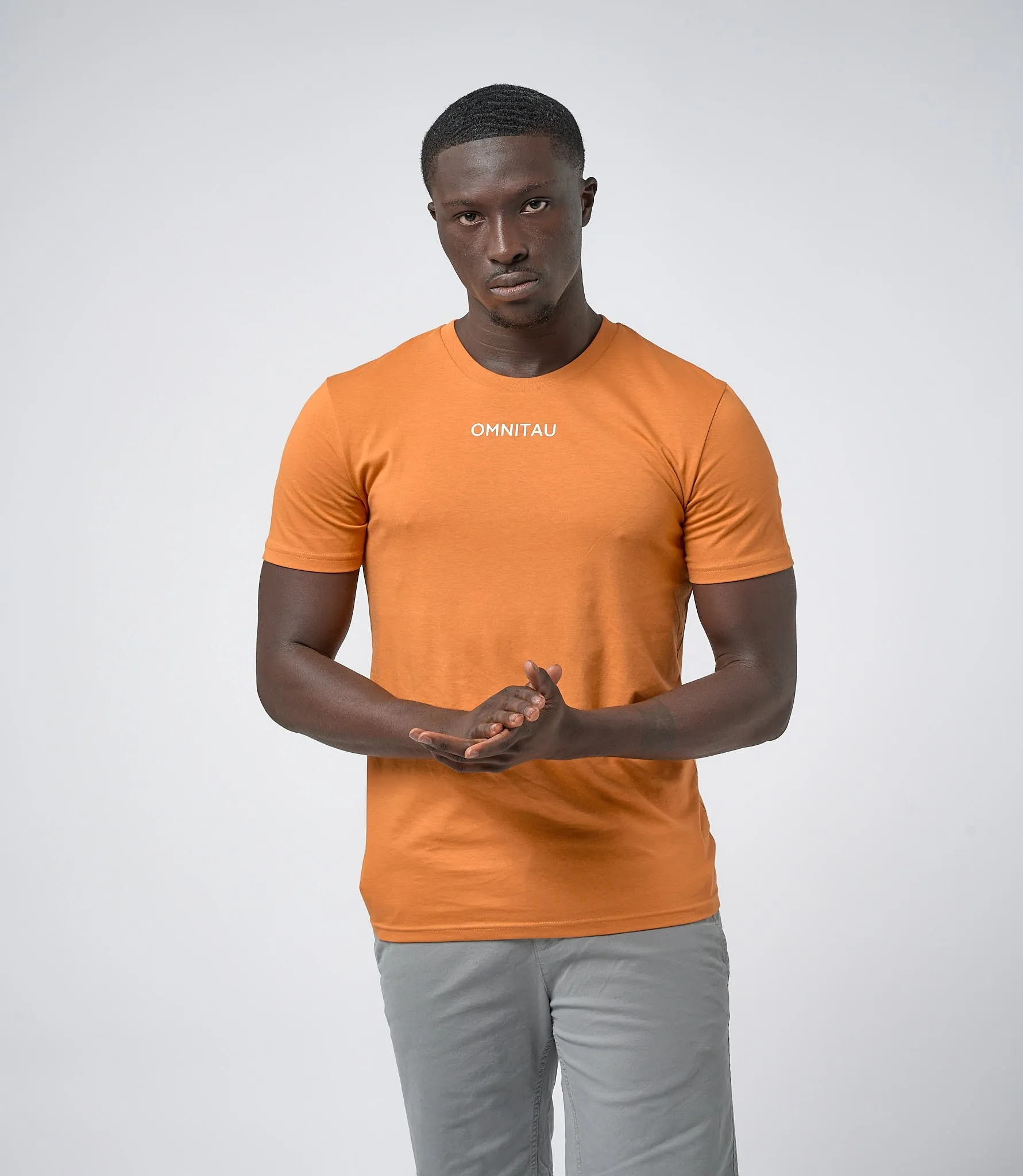 Omnitau Men's Pimlico Organic Cotton Crew Neck T-Shirt - Orange